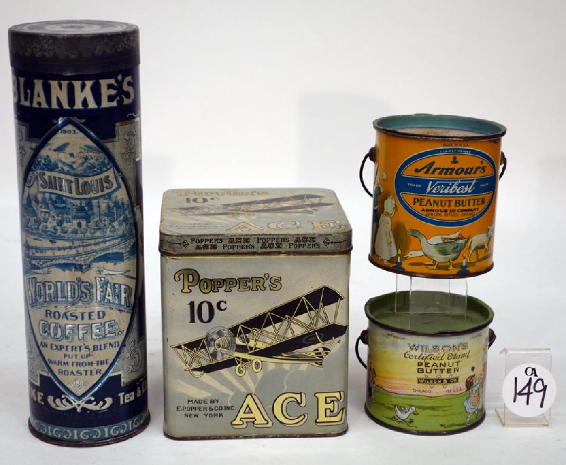 ADVERTISING TINS (4) (1 of 10)