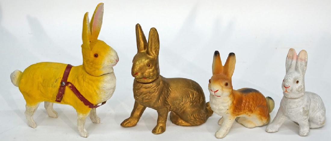 TOY & CANDY CONTAINER RABBITS (4) (1 of 1)