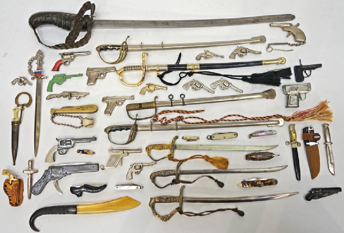 MINIATURE SWORDS, PISTOLS & KNIVES (44+/-) (1 of 1)
