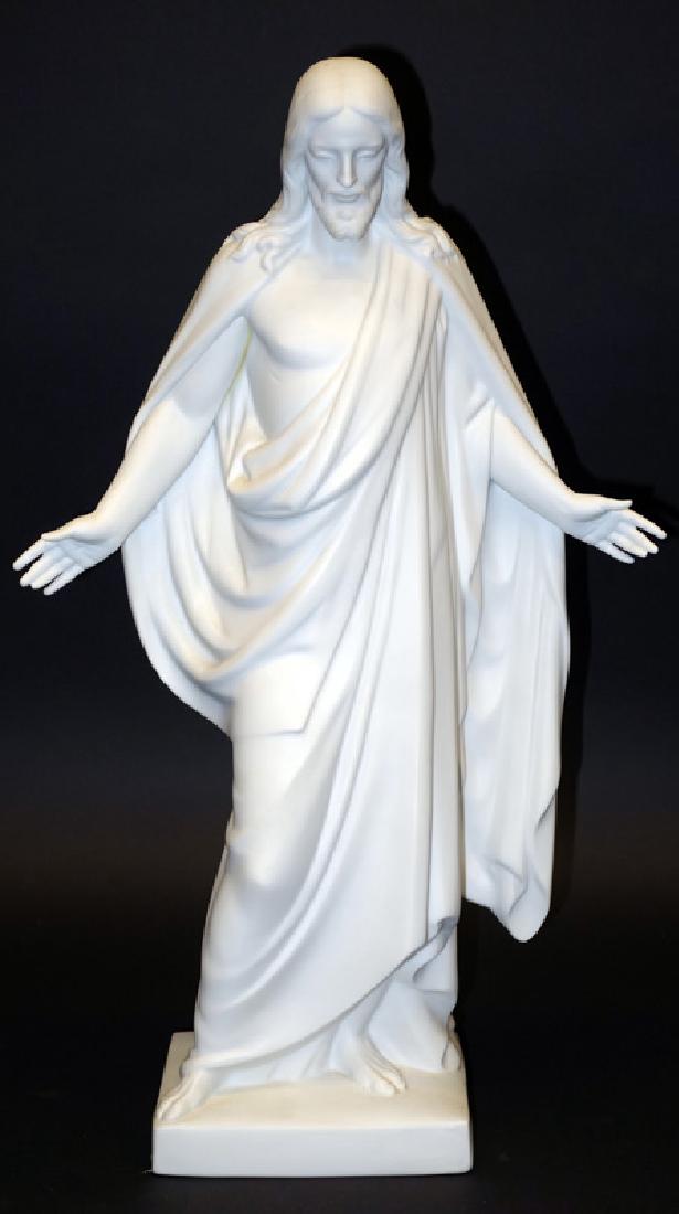 LLADRO CHRIST FIGURE: Parian ware; H-19", VG-EX