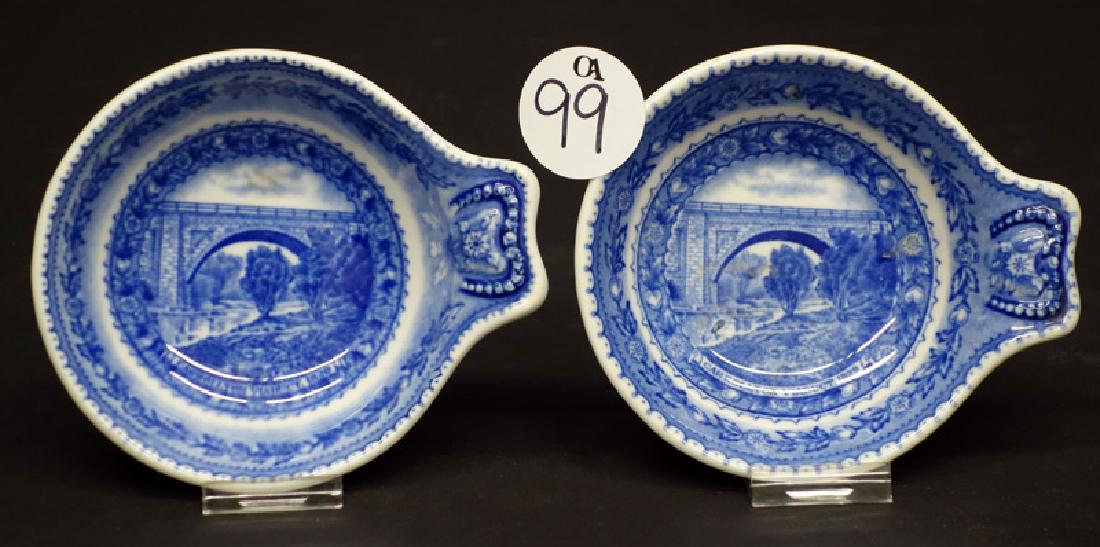B&O (2) ICE CREAM SHELLS - CARROLLTON VIADUCT: Scammell's Lamberton; design patent; 6"