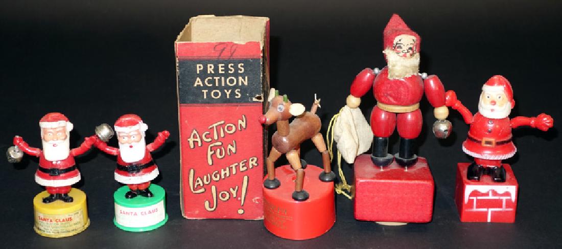 SANTA & CHRISTMAS PUSH TOYS (5) (1 of 1)