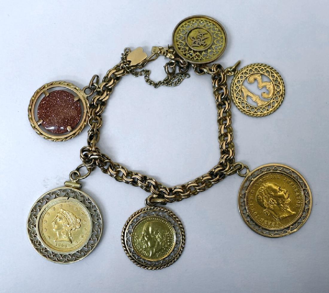 GOLD COIN & CHARM BRACELET (1 of 1)