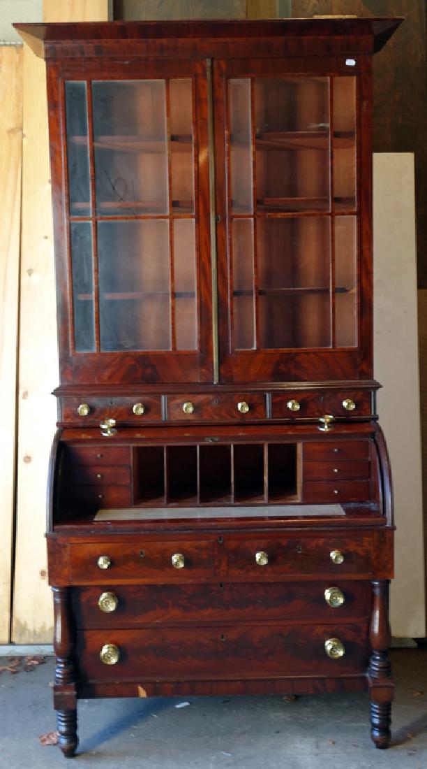 CYLINDER FRONT SECRETARY DESK (1 of 1)