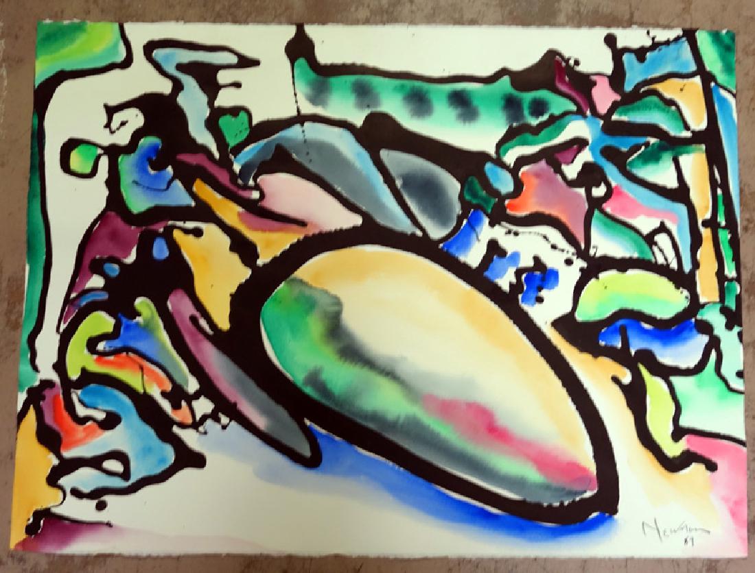 DAVID NEWMAN ABSTRACT GOUACHES (5) (1 of 5)