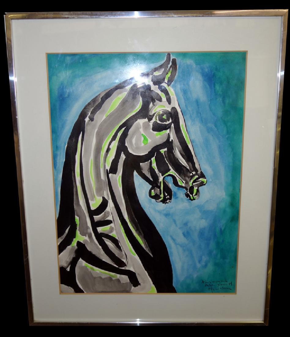 DAVID NEWMAN HORSE WATERCOLOR (1 of 1)