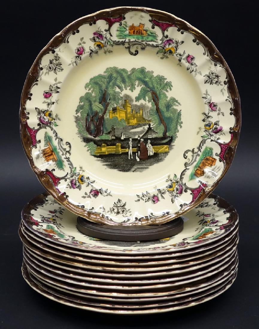 MASON'S "LEEDS" PLATES (12) (1 of 1)