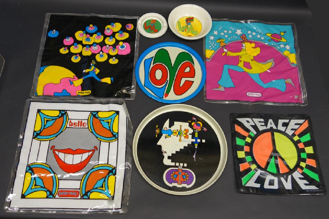 PETER MAX PILLOWS & TRAYS (8) (1 of 1)