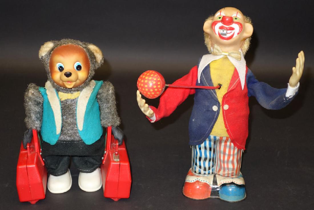 BATTERY OP CLOWN & BEAR (2) (1 of 1)