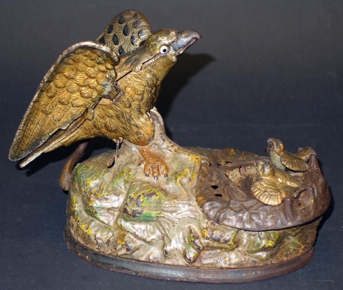 EAGLE & EAGLETS MECHANICAL BANK (1 of 1)