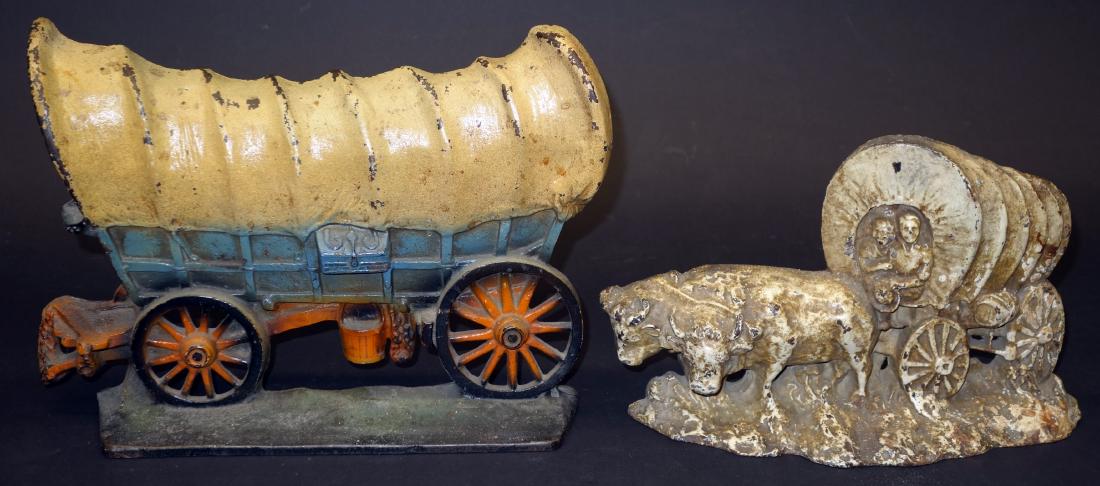 COVERED WAGON DOORSTOPS - (2) (1 of 1)