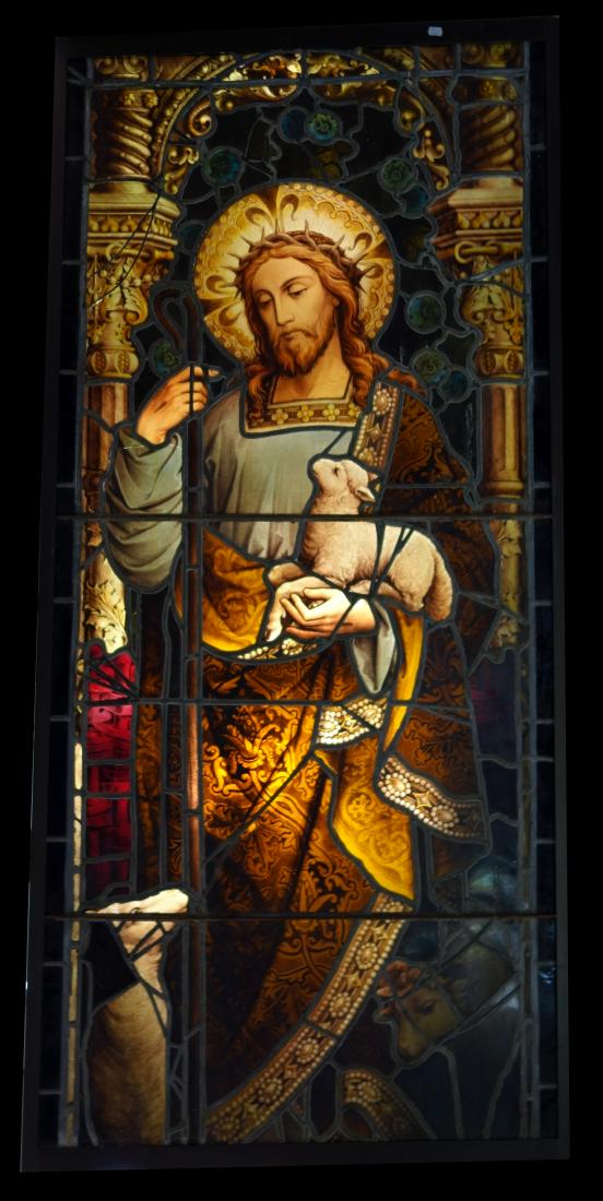 LARGE RELIGIOUS STAINED GLASS WINDOW (1 of 1)