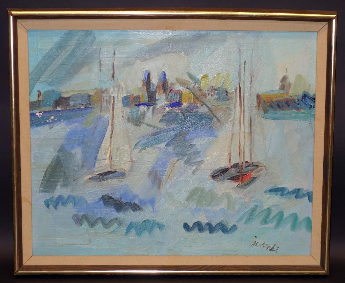 Z. JANKOWSKI HARBOR PAINTING (1 of 1)
