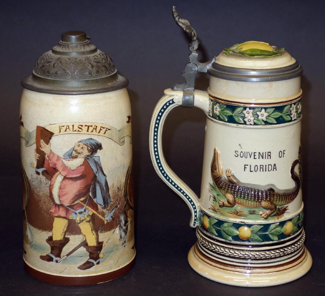 GERMAN 1/2 L STEINS (2) (1 of 1)