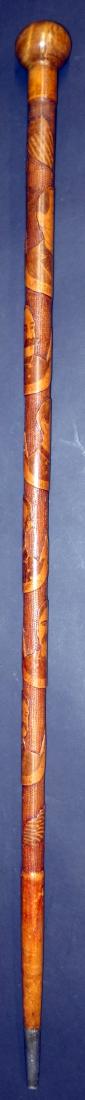 FOLK ART CANE - WILLIAM McKINLEY & NAVY (1 of 9)