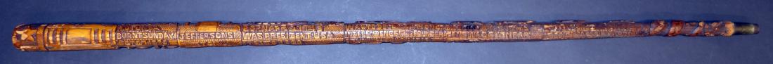 FOLK ART CANE - "THOMAS JEFFERSON" (1 of 14)