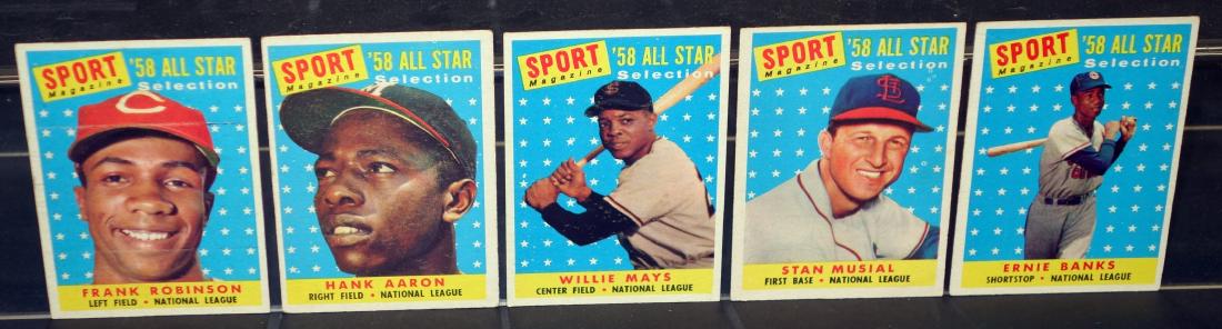 1958 TOPPS BASEBALL CARDS (5) (1 of 1)