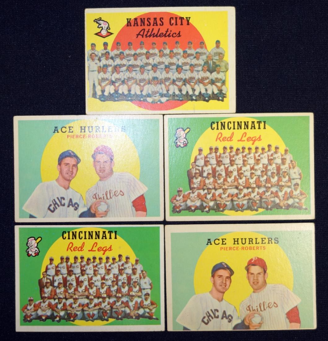 1958 TOPPS BASEBALL CARD CHECK LISTS (5) (1 of 1)