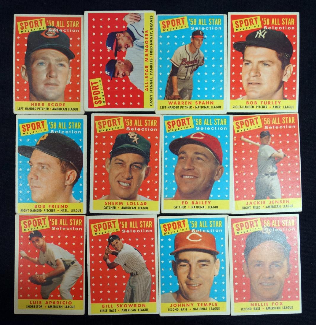 1958 TOPPS SPORT MAGAZINE ALL STARS BASEBALL CARDS (1 of 1)