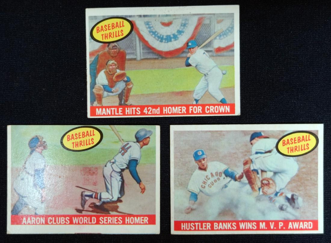 1959 TOPPS "BASEBALL THRILLS" (3) CARDS (1 of 1)