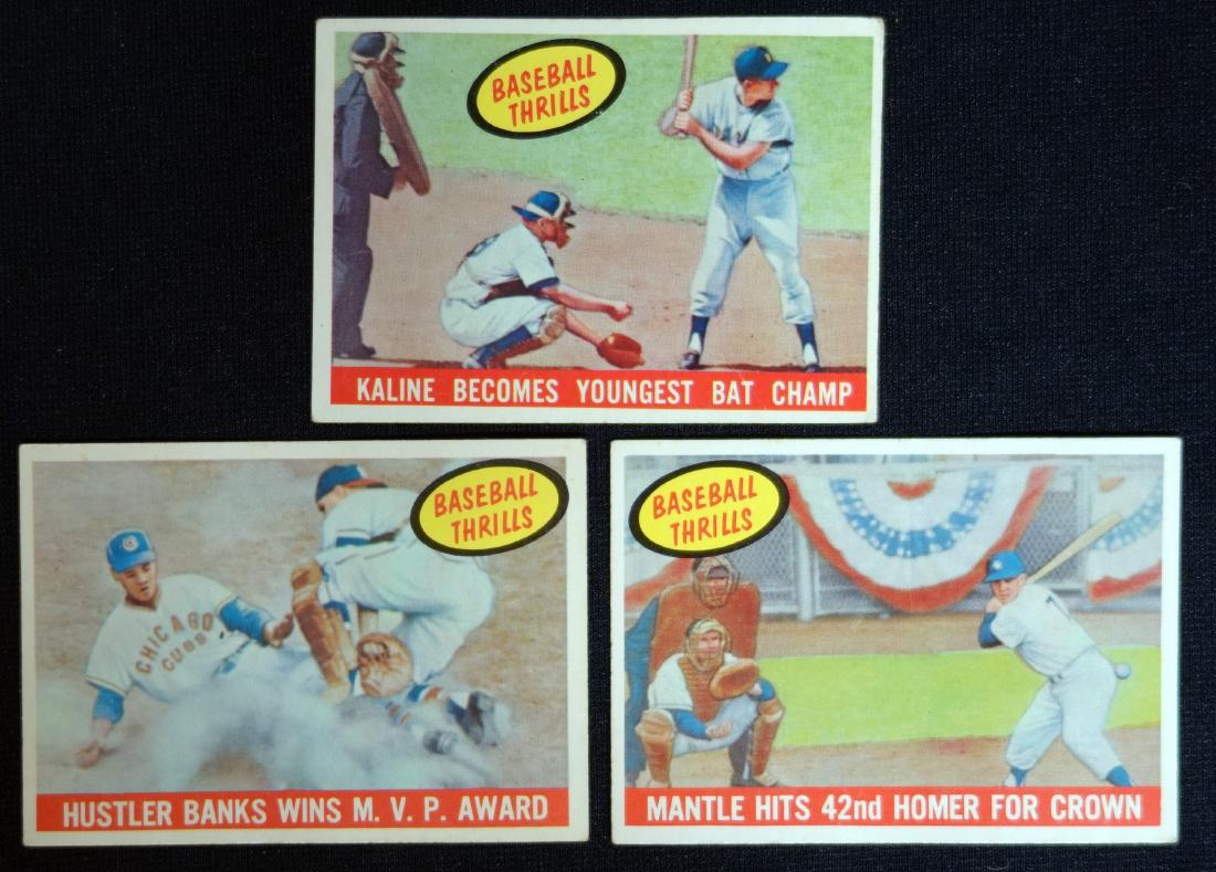 1959 TOPPS "BASEBALL THRILLS" (3) CARDS (1 of 1)