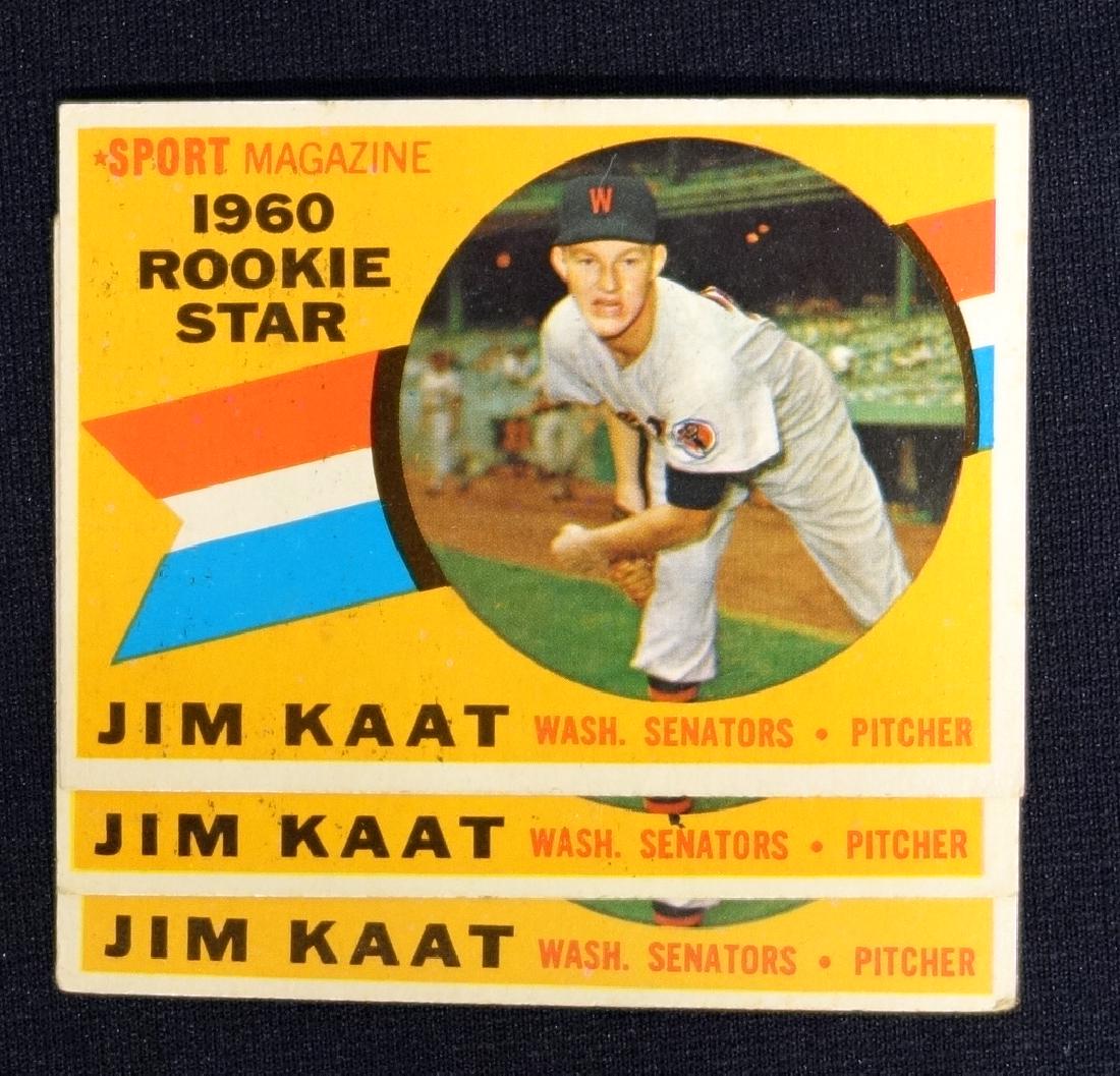 1960 TOPPS "SPORT MAGAZINE" (3) BASEBALL CARDS (1 of 1)