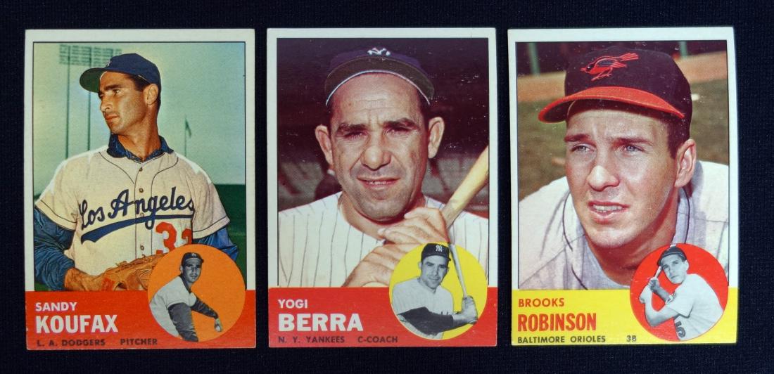 1963 TOPPS (3) BASEBALL CARDS (1 of 1)