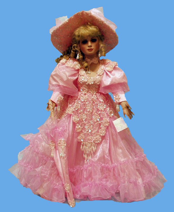 CHRISTARA ARTIST DOLL BY RUSTIE: Christara by Rustie; soft body on stand; #0515/1500; H-26"; with Certificate of Authenticity