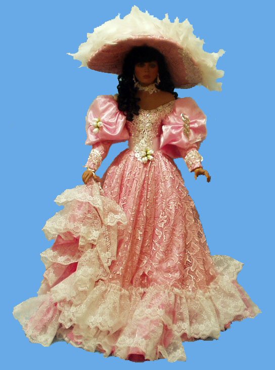 VANESSA ARTIST DOLL BY RUSTIE: "Vanessa" by Rustie; 1999; H-41"; with Certificate of Authenticity