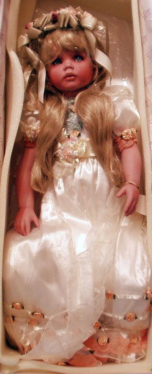 2001 ERIN ARTIST DOLL BY RUSTIE: "Erin" by Rustie; 2001; numbered 065/150; H-30"