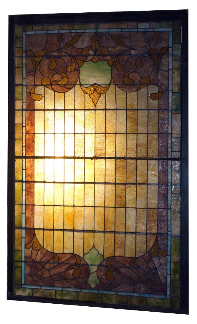 LARGE STAINED GLASS WINDOW