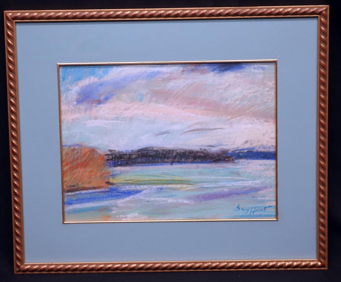 ROBERT SEYFFERT "POTOMAC" PASTEL: Signed lower right; matted and framed; 11" x 15", VG-EX