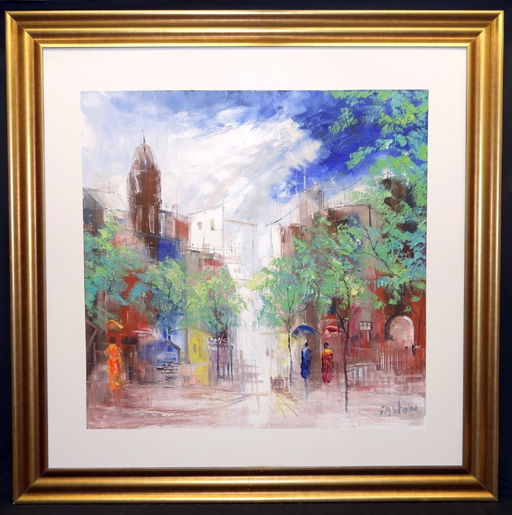 Gaston Petridis Street Painting Sep 27 2018 Richard Opfer