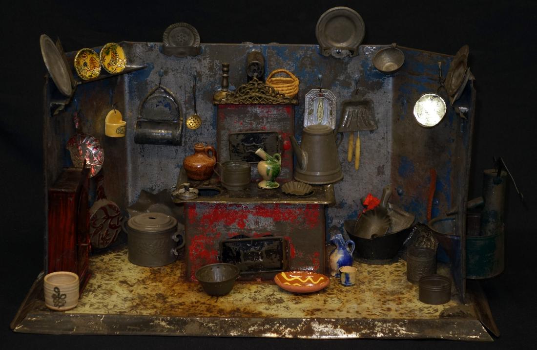 EARLY LARGE TIN TOY KITCHEN (1 of 1)