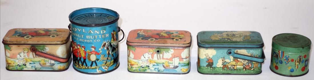 CANDY & PEANUT BUTTER TINS (5) (1 of 1)
