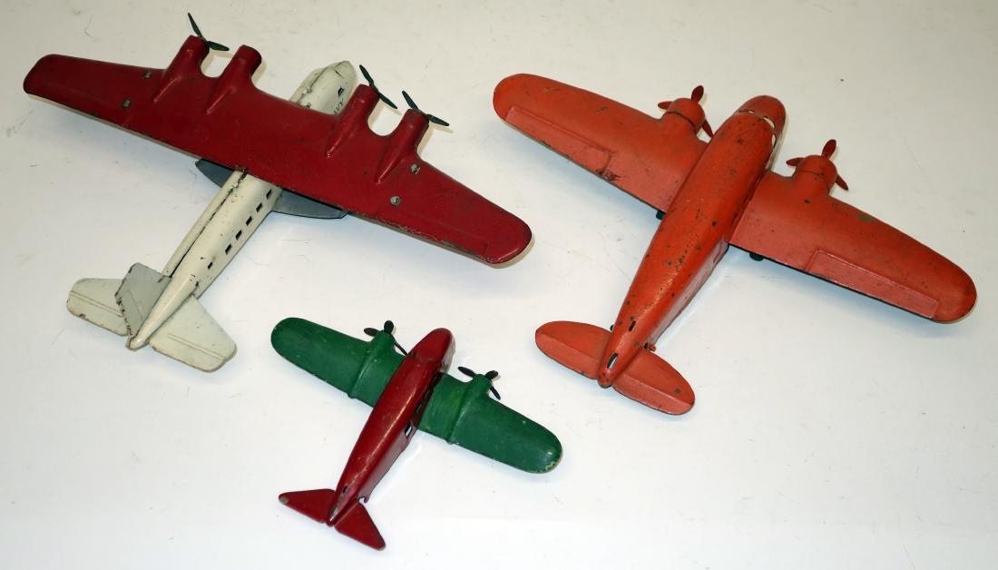 PRESSED STEEL TOY AIRPLANES (3) (1 of 1)
