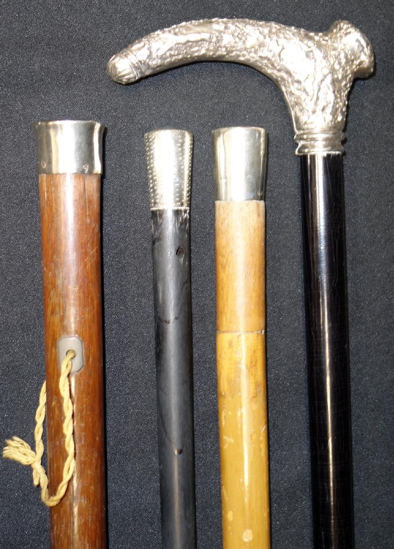 SILVER HANDLE CANES (4)
