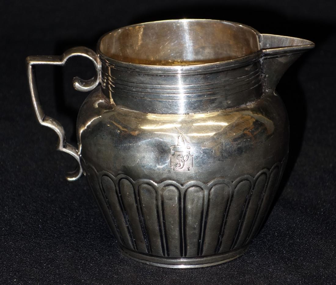 A. E. WARNER SILVER CREAMER: Baltimore assay mark - 1816; monogrammed; several dings, 7.3 dwt; H-4", G