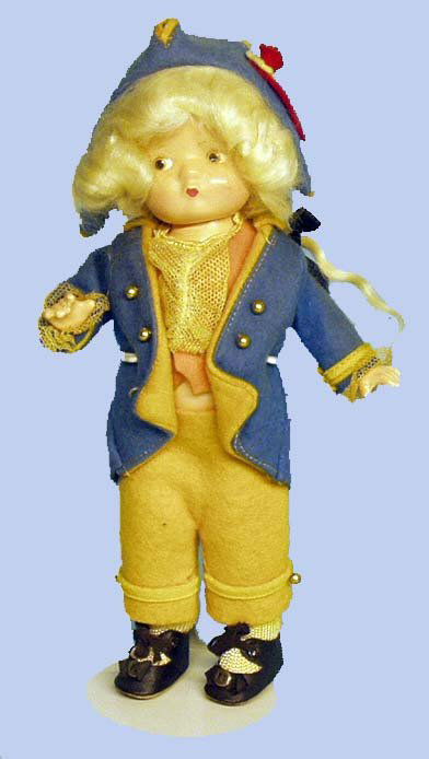 EFFANBEE PATSYETTE DOLL GEORGE WASHINGTON: EFFANBEE PATSYETTE - "Patsyette Doll" as George Washington; all original, composition in great condition; no significant flaws. H-9", VG