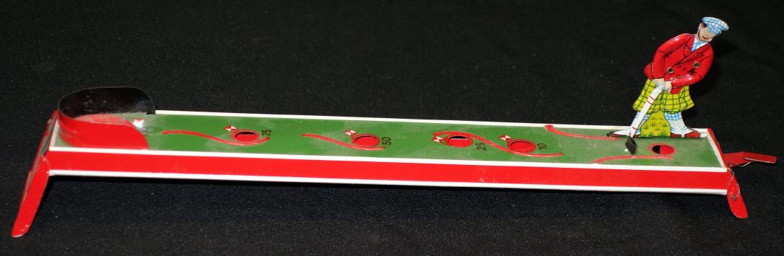 GERMAN GOLFING TOY: Litho tin; new; no ball; L-13", EX-NM