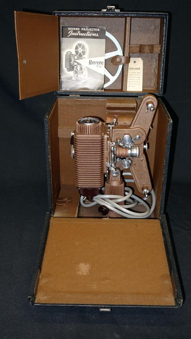 REVERE 8 MM PROJECTOR with CASE: H-14", EX
