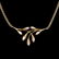 CONTEMPORARY DIAMOND & GOLD LEAF FORM NECKLACE
