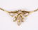 CONTEMPORARY DIAMOND & GOLD LEAF FORM NECKLACE - 2