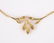 CONTEMPORARY DIAMOND & GOLD LEAF FORM NECKLACE - 3