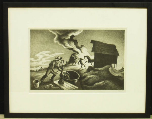 THOMAS HART BENTON Fire in the Barnyard NR - 2