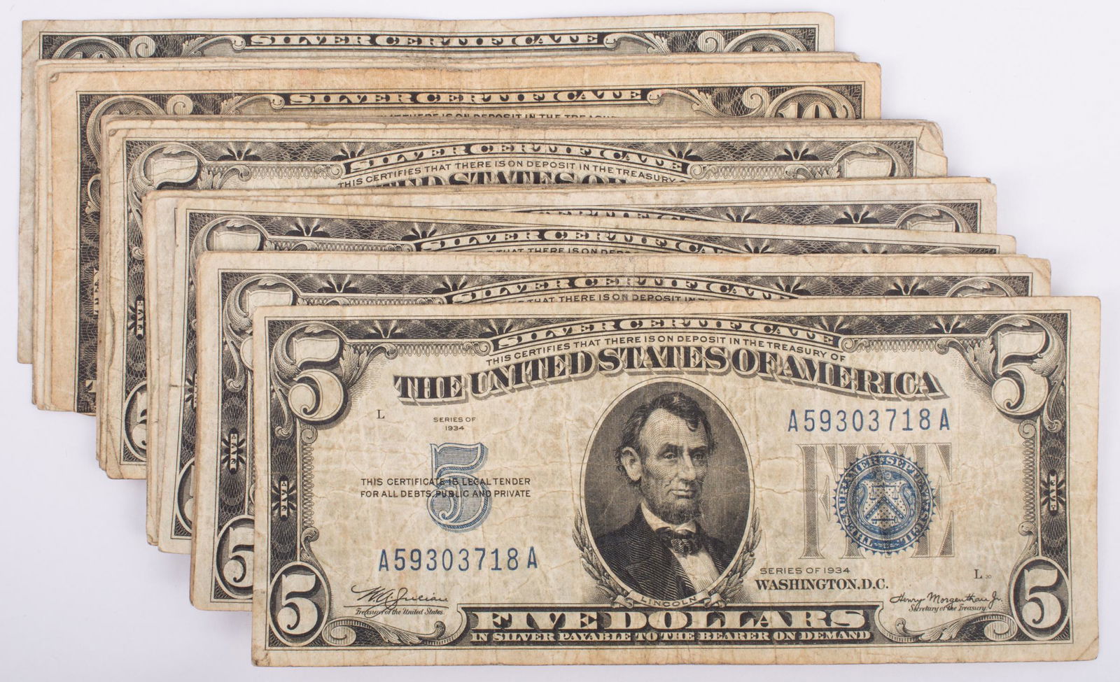 SILVER CERTIFICATES (25) (1 of 3)