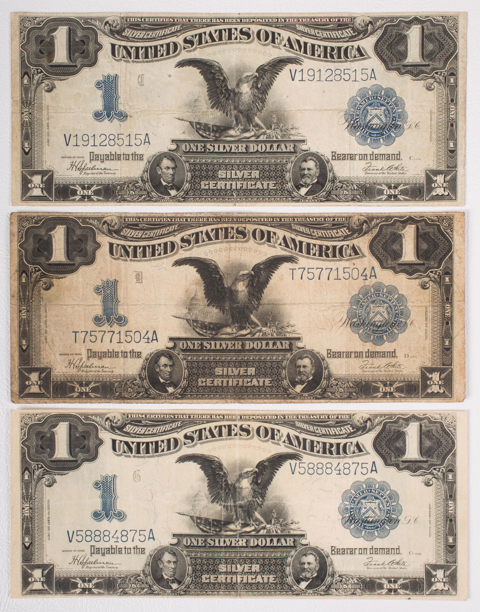 LARGE $1 SILVER CERTIFICATES (3) (1 of 2)