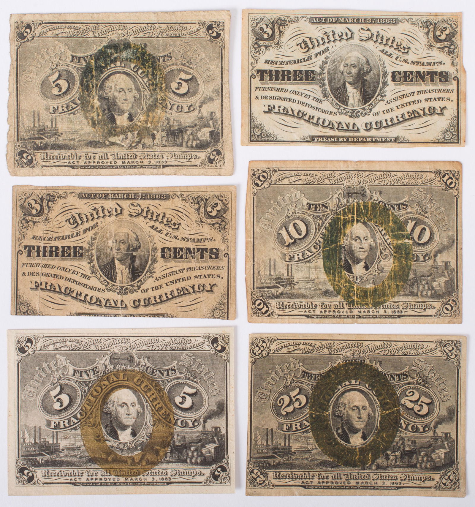 FRACTIONAL CURRENCY (6) (1 of 2)