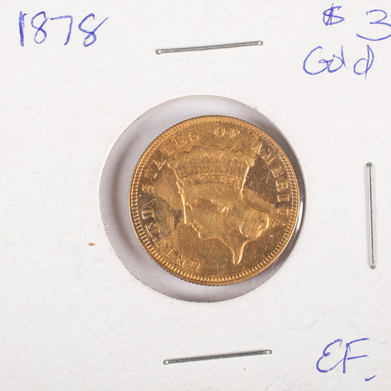 1878 $3 GOLD COIN (1 of 2)