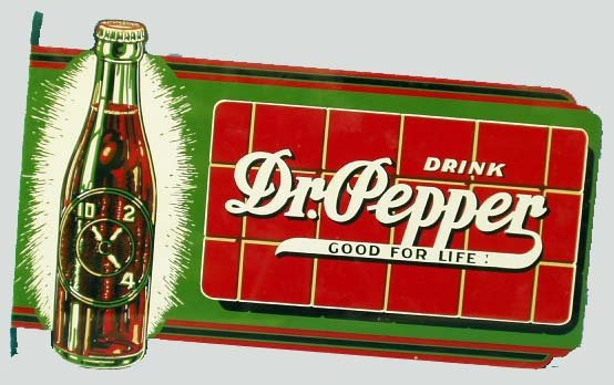 DR. PEPPER ADVERTISING FLANGE SIGN